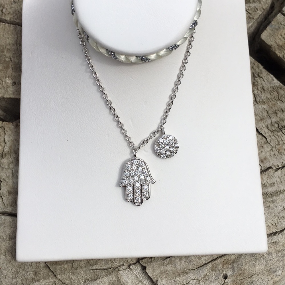 Sterling Silver Religious Hand Necklace